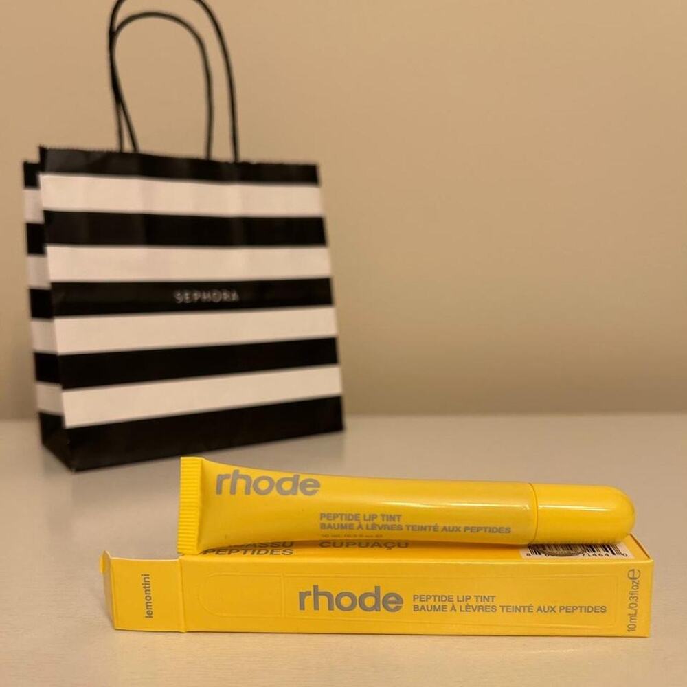 Rhode LEMONTINI Peptide Lip Tint Hailey Bieber Glazed Lip Viral Shade NEW Gloss